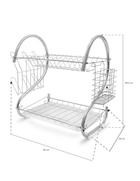 Escurridor de trastes Idea Nuova de acero inoxidable