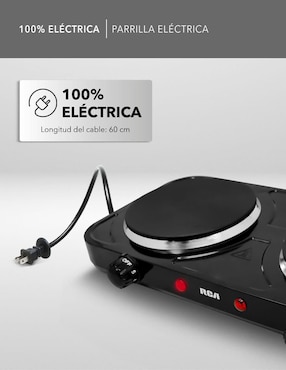 Parrilla eléctrica Rca RC2000N de acero inoxidable