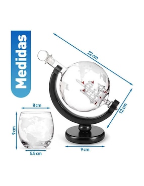 Decantador Bluelander Bar de cristal