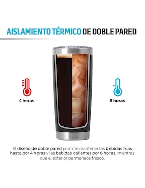 Vaso térmico Redlemon de acero inoxidable con tapa flip top 680 ml