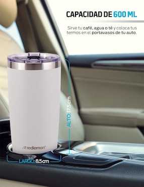 Vaso térmico Redlemon de acero inoxidable con tapa flip top 680 ml