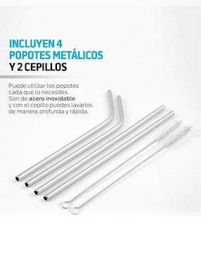 Vaso térmico Redlemon de acero inoxidable con tapa flip top 680 ml