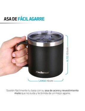 Termo Redlemon de acero inoxidable con tapa flip top