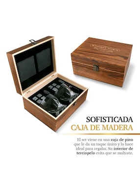 Set bar Whiskey Town de madera