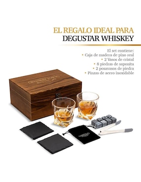 Set bar Whiskey Town de madera