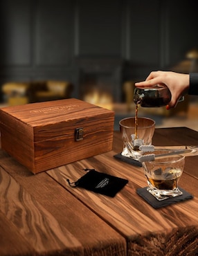 Set bar Whiskey Town de madera