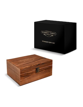 Set bar Whiskey Town de madera