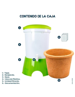 Filtro purificador de agua Ecofiltro Colors