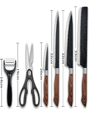 Set de cuchillos utilitario Genérica 6 piezas