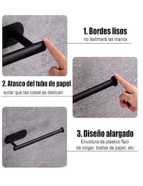 Portarrollos de acero inoxidable Lab.G 2 rollos