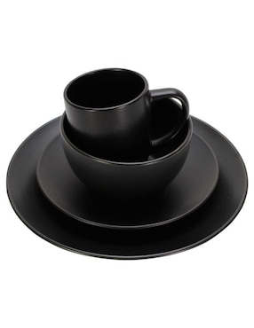 Vajilla cerrada Crown Baccara basic shape de cerámica para 4 personas