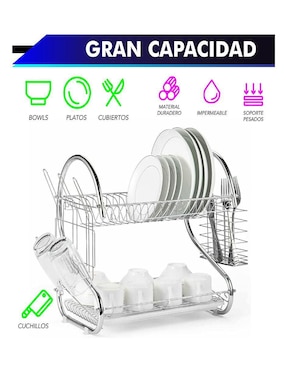 Escurridor de trastes Rd Royal Cook de acero inoxidable
