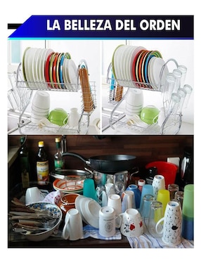 Escurridor de trastes Rd Royal Cook de acero inoxidable