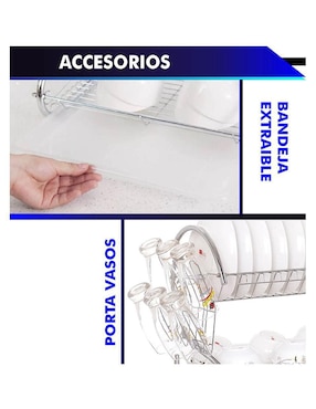 Escurridor de trastes Rd Royal Cook de acero inoxidable
