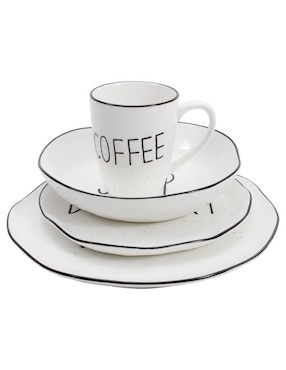 Vajilla cerrada Crown Baccara modern de porcelana