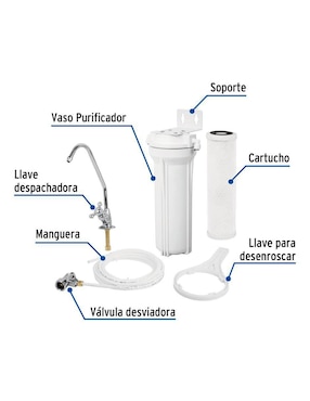 Filtro purificador de agua Truper Pura-P3