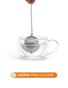 Infusor Coquo de acero inoxidable para té