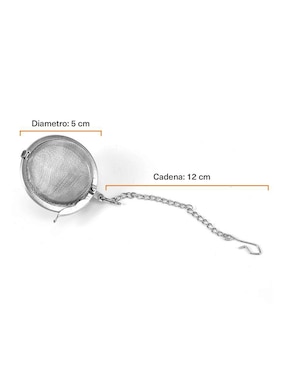 Infusor Coquo de acero inoxidable para té