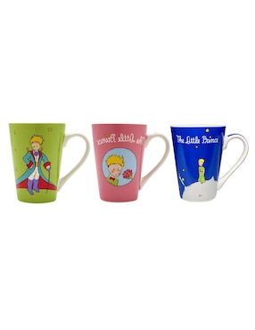 Set de tazas clásicas Makom Home El Principito 3 piezas