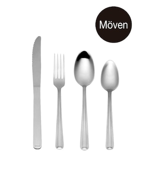 Set cubiertos Moven Aries de acero inoxidable 16 piezas