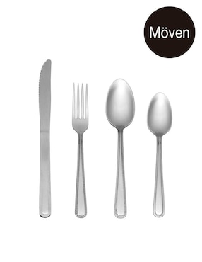 Set cubiertos Moven Cosmo de acero inoxidable 16 piezas