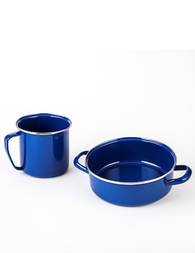 Batería de cocina Cinsa Praktica de acero vitrificado antiadherente convencional 11 piezas