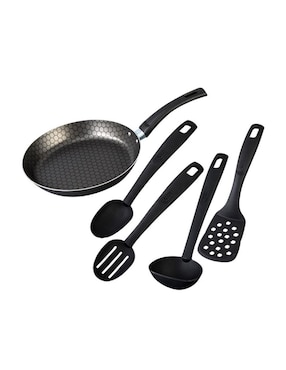 Batería de cocina Cinsa Praktica de acero vitrificado antiadherente convencional 11 piezas