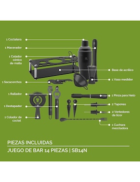 Set bar Avera de acero inoxidable