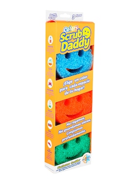 Esponja para hogar e interior Scrub Daddy Colors 3 piezas