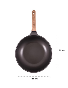 Sartén Wok Queen Sense de aluminio anodizado