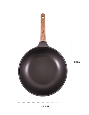 Sartén Wok Queen Sense Royal de aluminio anodizado