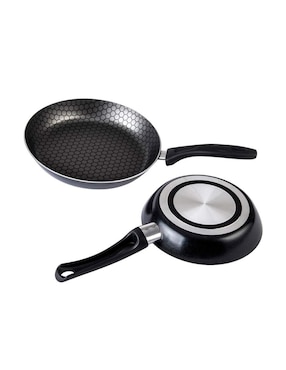 Batería de cocina Cinsa Santiago de acero vitrificado antiadherente titanio 6 piezas