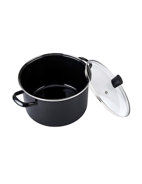 Batería de cocina Cinsa Santiago de acero vitrificado antiadherente titanio 6 piezas