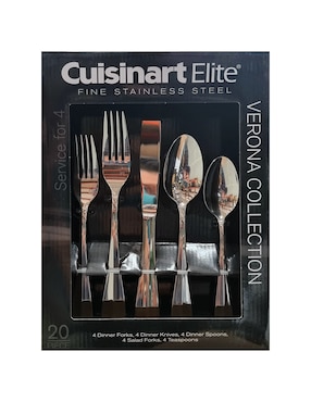 Set cubiertos Cuisinart Verona de acero inoxidable 20 piezas