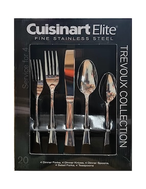 Set cubiertos Cuisinart Trevoux de acero inoxidable 20 piezas