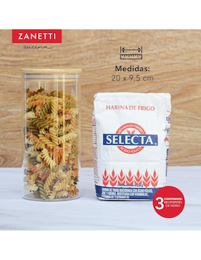 Frasco de almacenamiento Zanetti de vidrio