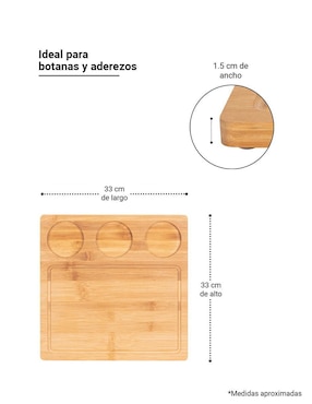 Set tabla para queso Tutti de bambú