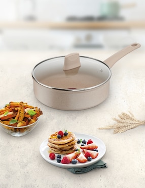Set de sartenes con tapa T-Fal Delight de aluminio 3 piezas