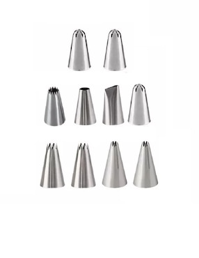 Set de Duyas 12 piezas de acero inoxidable