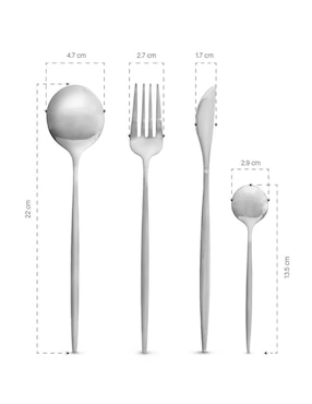 Set cubiertos Idea Nuova de acero inoxidable 24 piezas