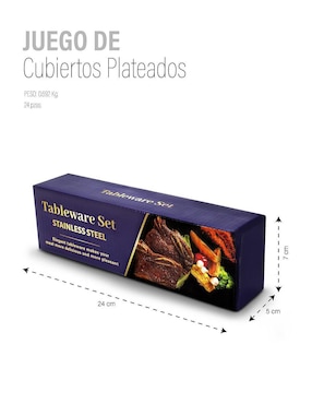 Set cubiertos Idea Nuova de acero inoxidable 24 piezas