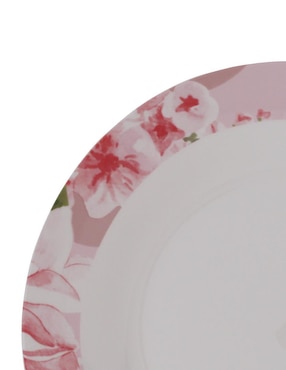 Vajilla cerrada Crown Baccara floral de porcelana para 4 personas