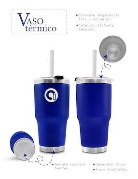 Termo Idea Nuova de acero inoxidable con tapa push pull