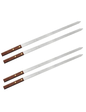 Set De Brochetas De Acero Inoxidable Ventdepot 4 Piezas