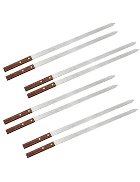 Set De Brochetas De Acero Inoxidable Ventdepot 8 Piezas