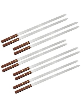 Set De Brochetas De Acero Inoxidable Ventdepot 10 Piezas