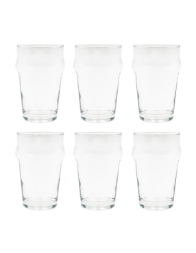 Set vasos Kasablanka de vidrio con 6 piezas