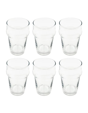 Set vasos Kasablanka de vidrio con 6 piezas