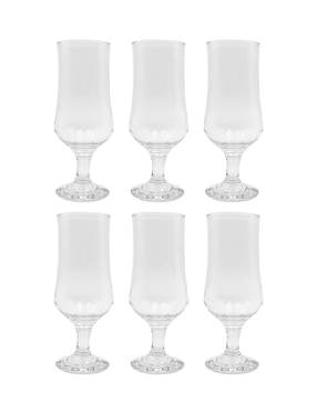 Set de copas para cerveza Kasablanka Belgian Ale de vidrio 6 piezas