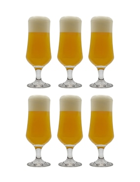 Set de copas para cerveza Kasablanka Belgian Ale de vidrio 6 piezas